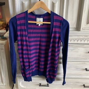 Blue and purple cardigan